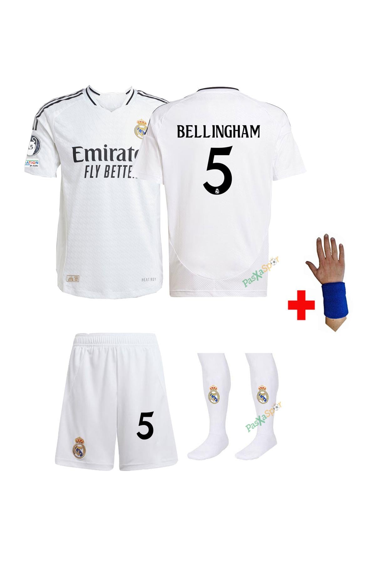 Real Madrid 2025 Bellingham Çocuk Forması Şort Çorap Bileklik Hediyeli