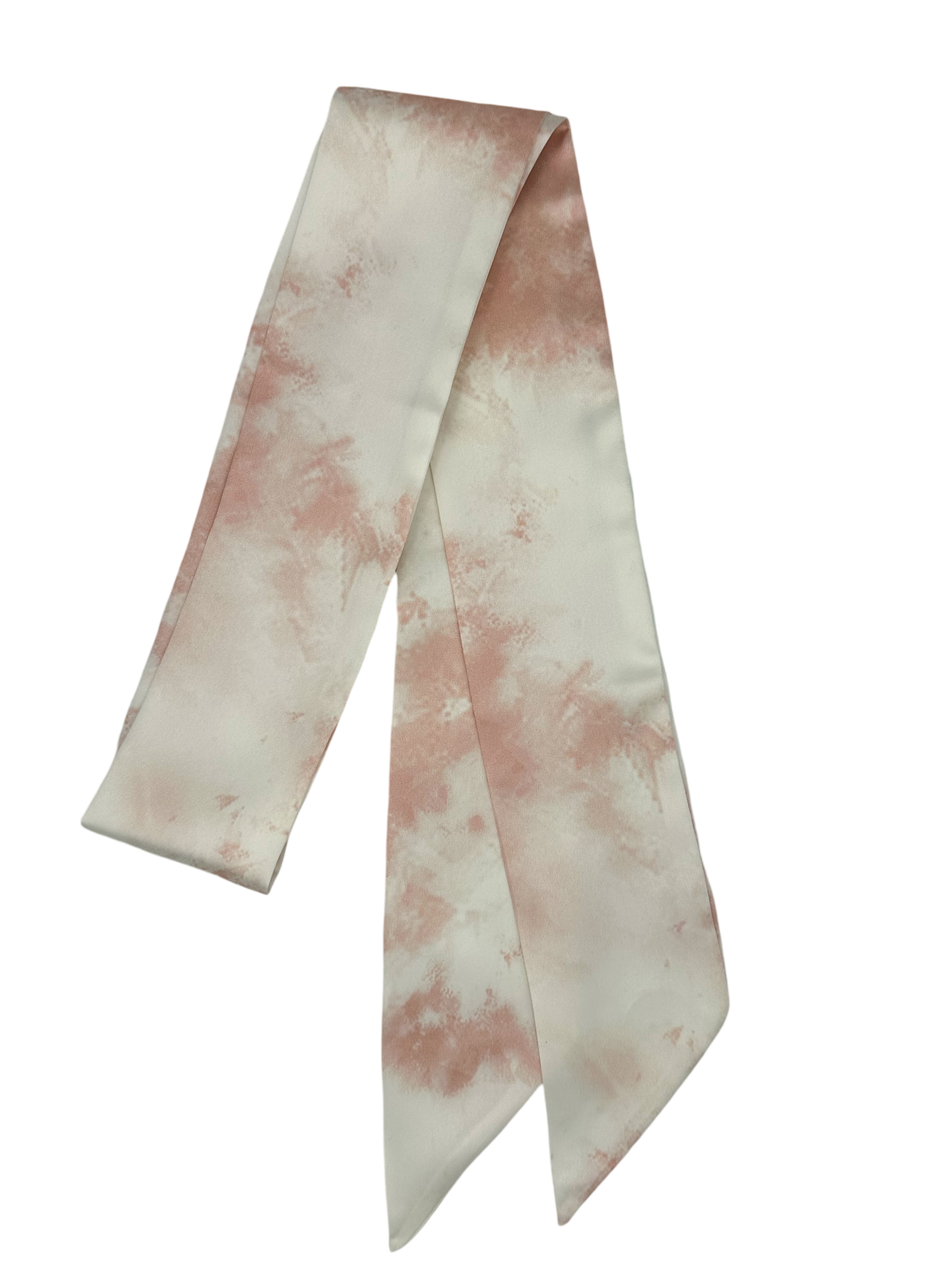 Marble Pink - Saf İpek Saç Kurdelesi 