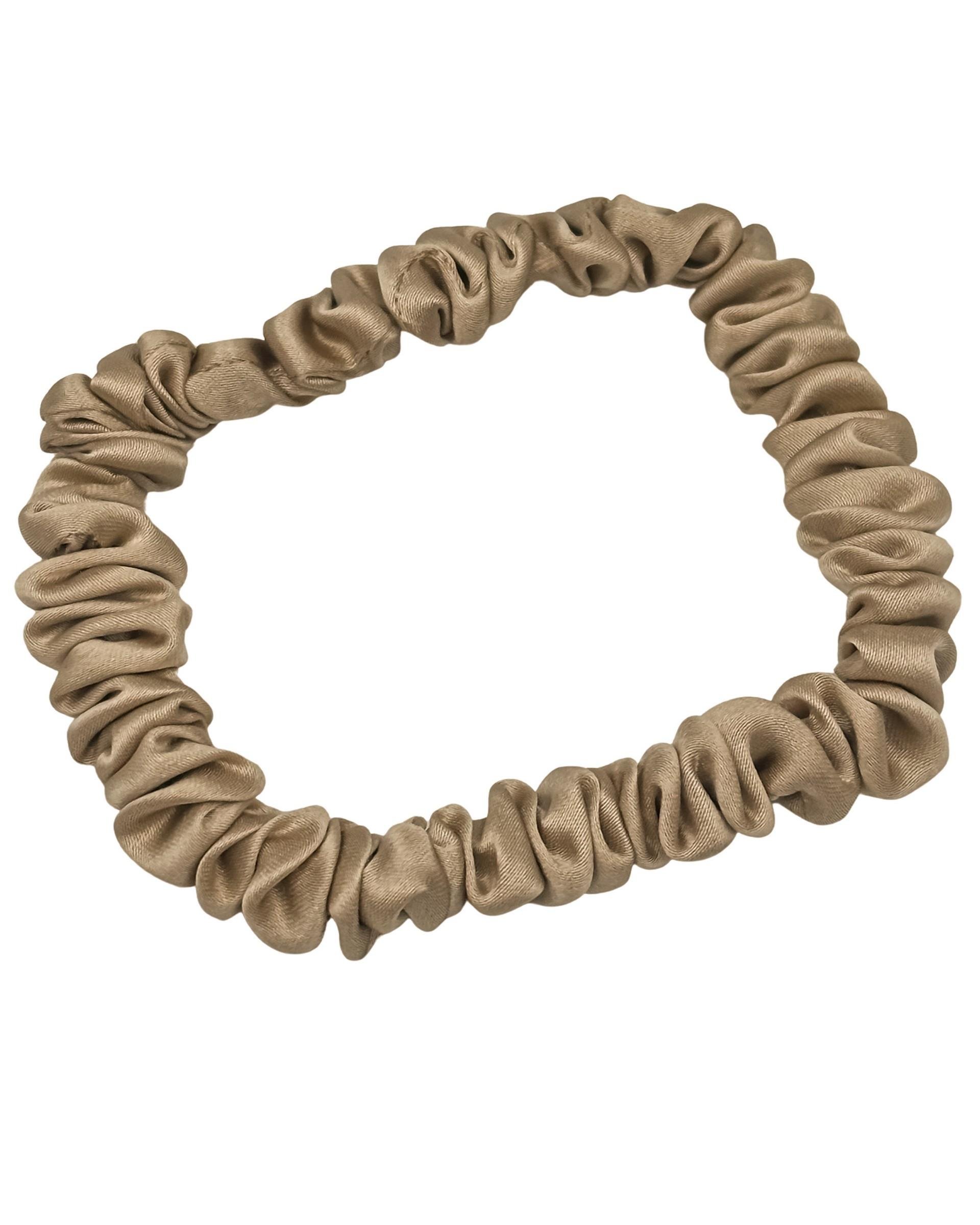 3 Pack Mini Silk Scrunchies - Champagne