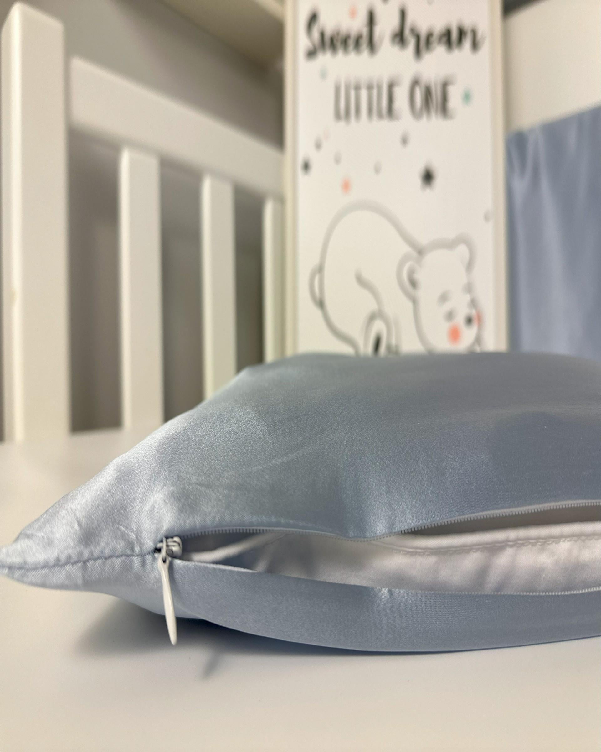 Sky Blue 22 Momme Baby Silk Pillowcase