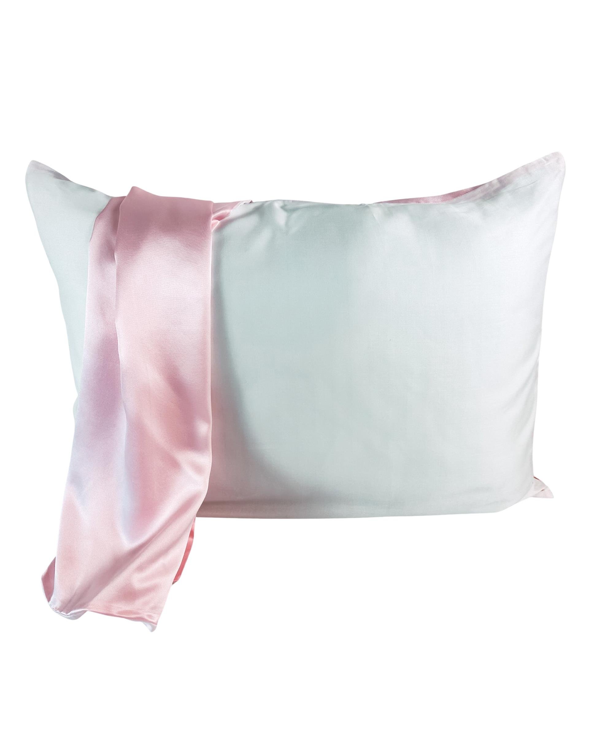 Çift Taraflı 19 mm Yastık Kılıfı (Pembe+Beyaz)