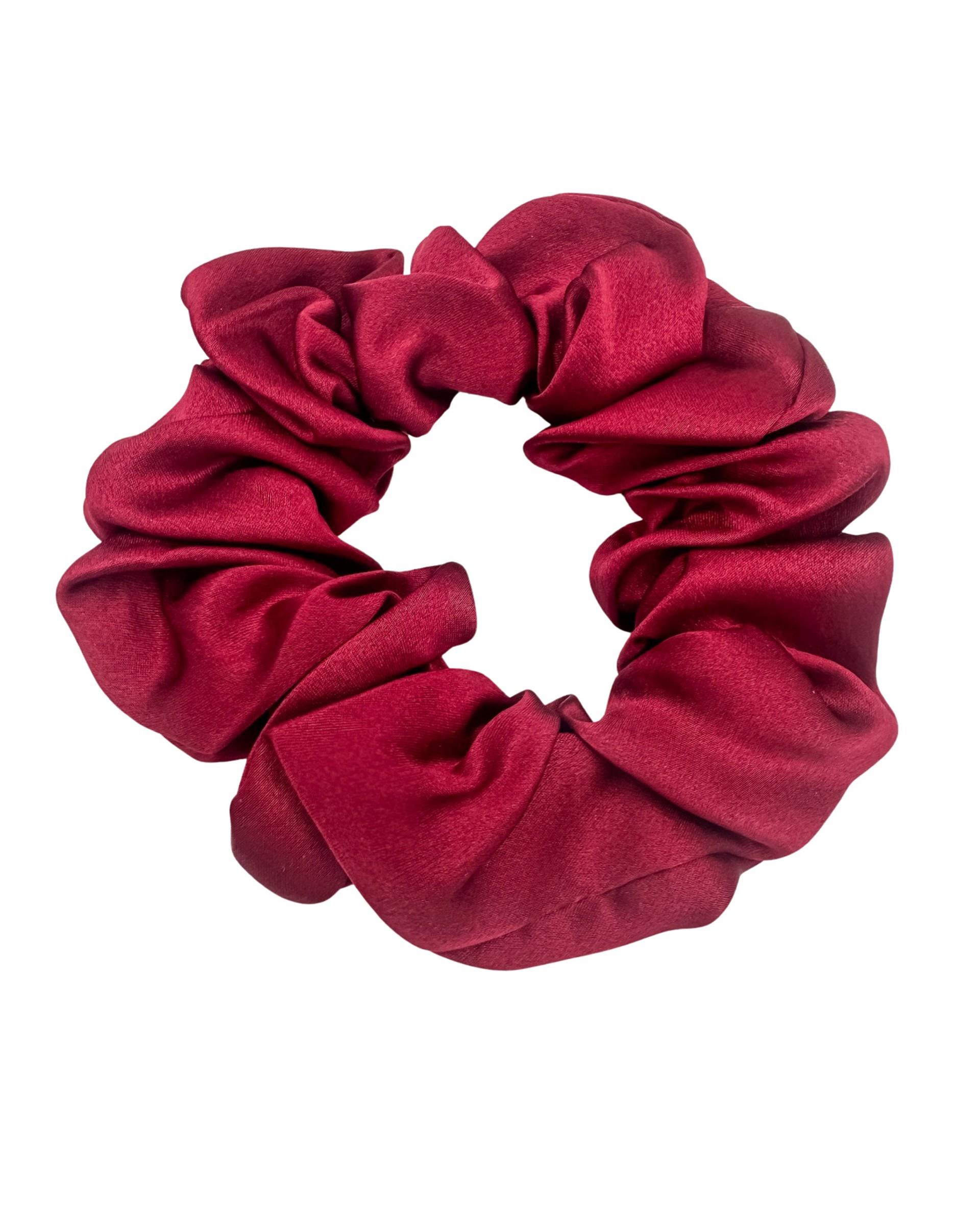 Kırmızı Şarap Saf İpek Saç Tokası Orta Boy