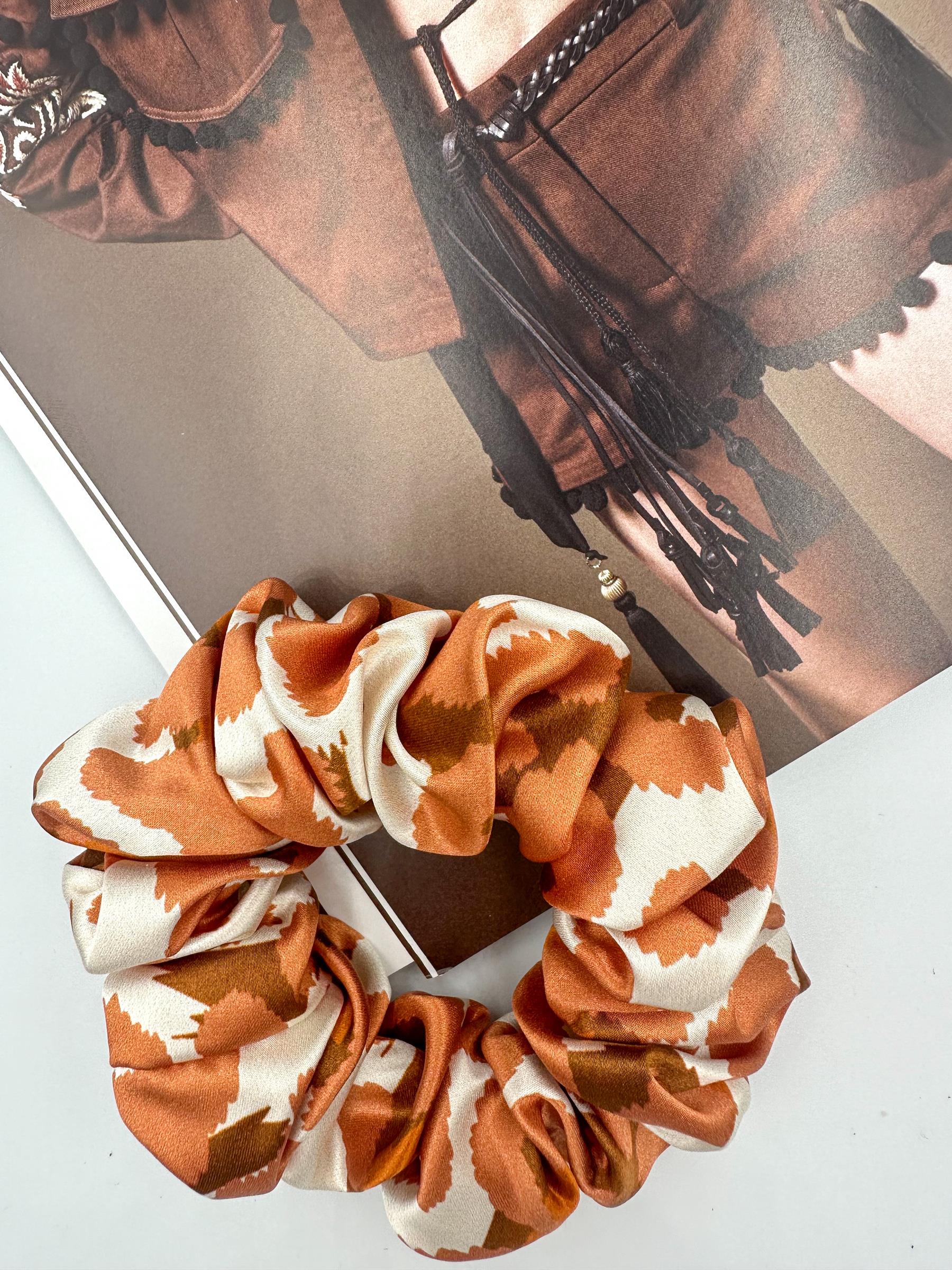 Mercan - Saf İpek Saç Tokası Orta Boy