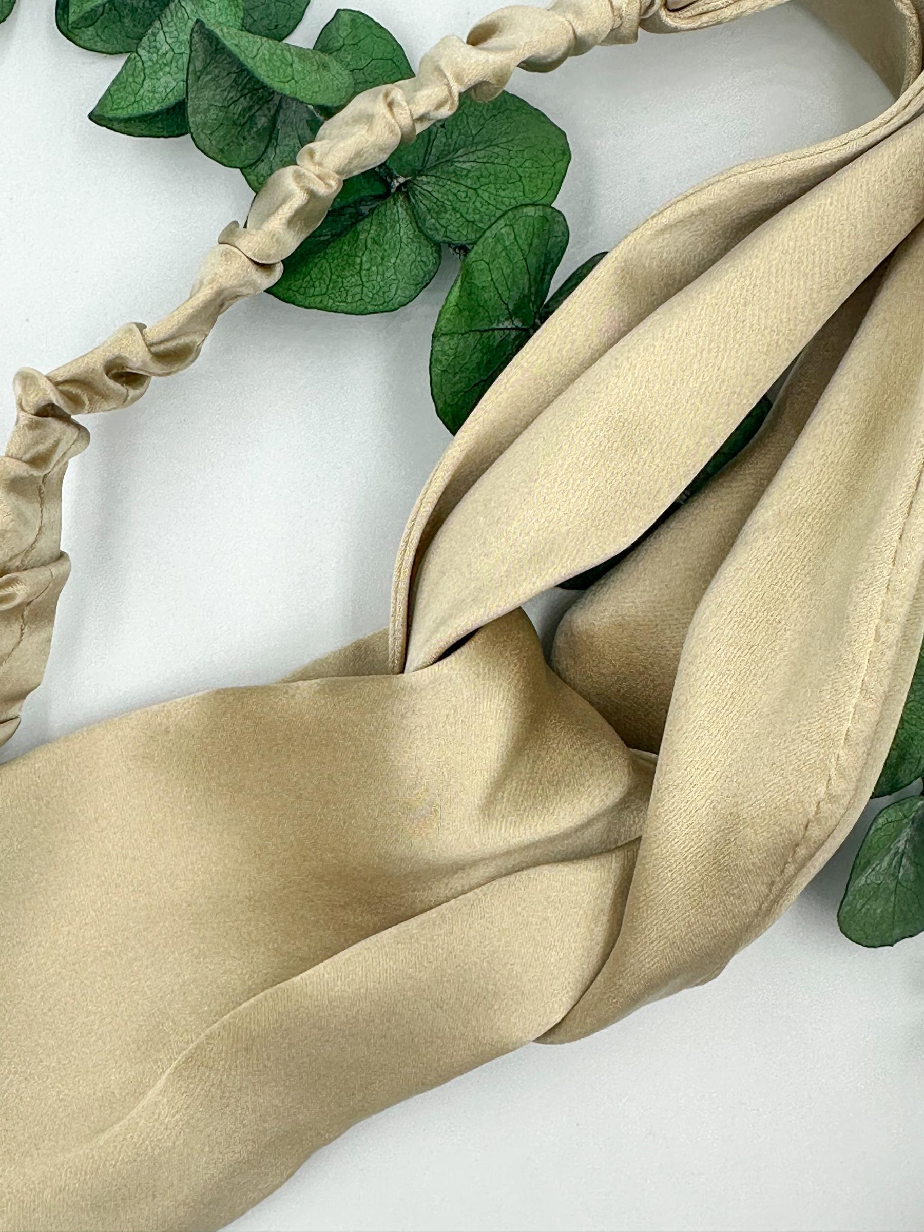 Champagne Silk Hair Band
