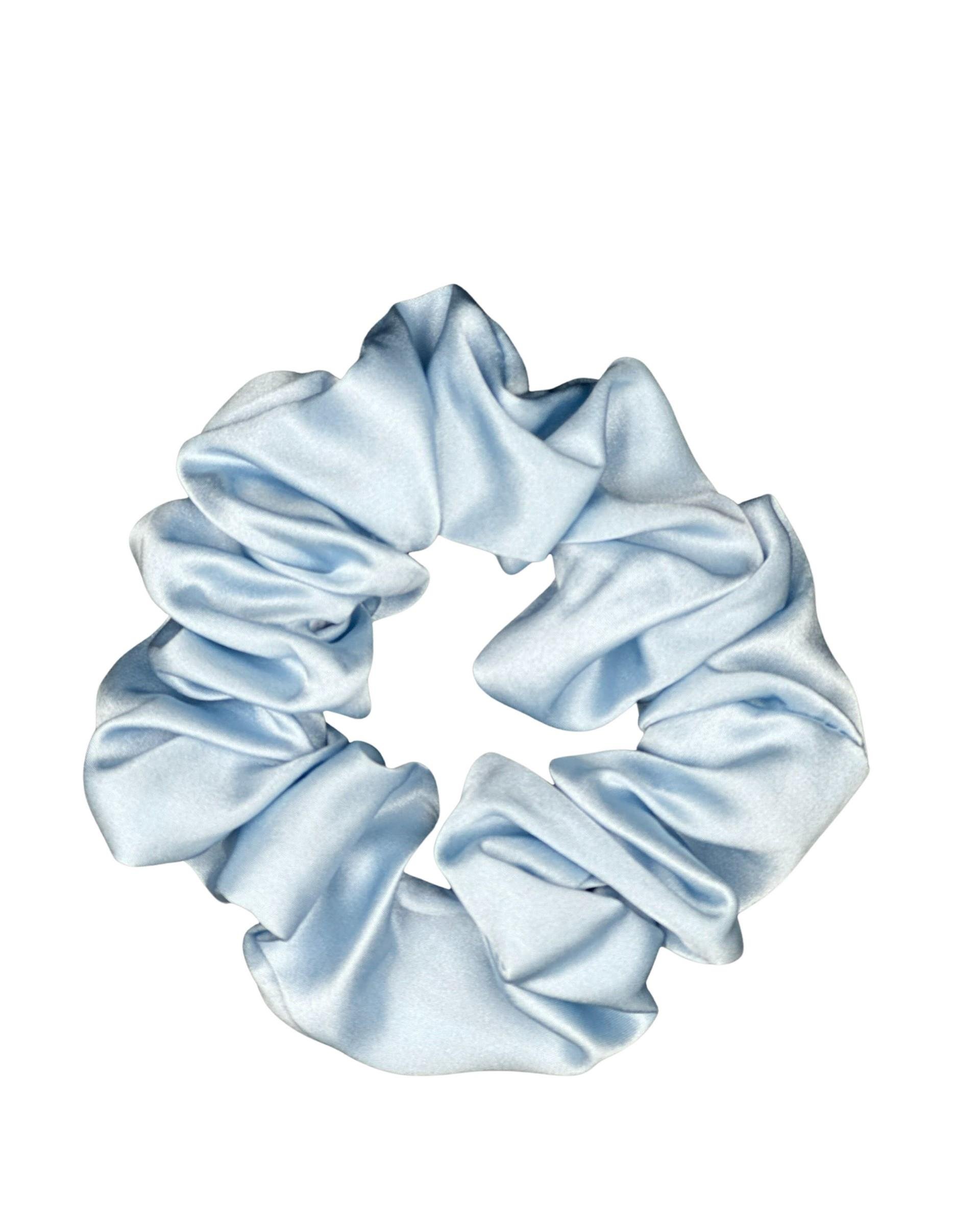 Soluk Mavi Saf İpek Saç Tokası Orta Boy