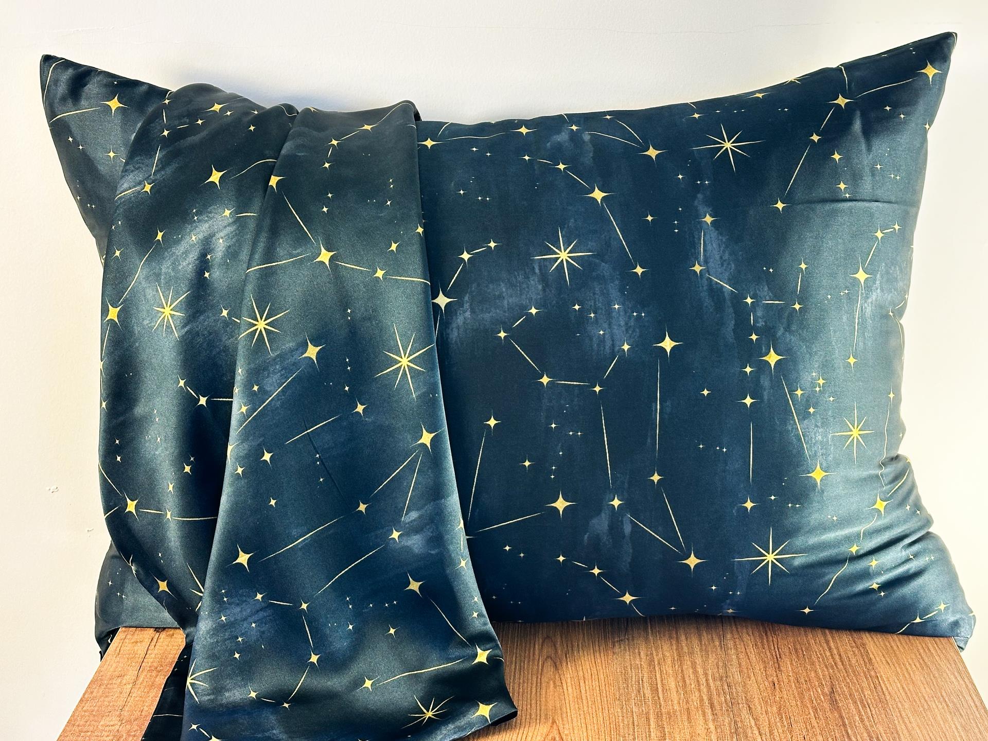 Starry Night - Saf İpek Yastık Kılıfı 