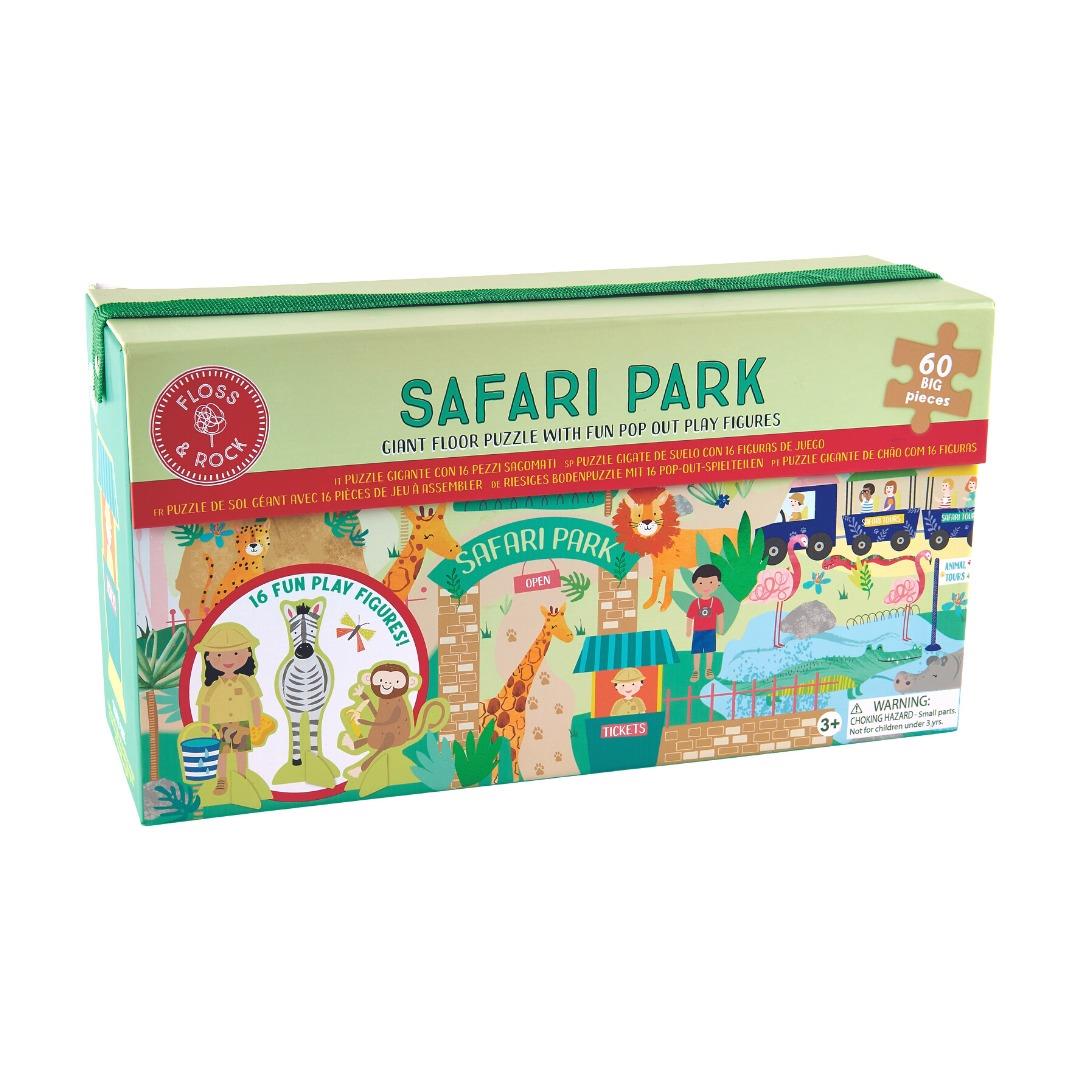 Dev 60 Parçalık Pop-up Puzzle: Safari Park | Floss & Rock