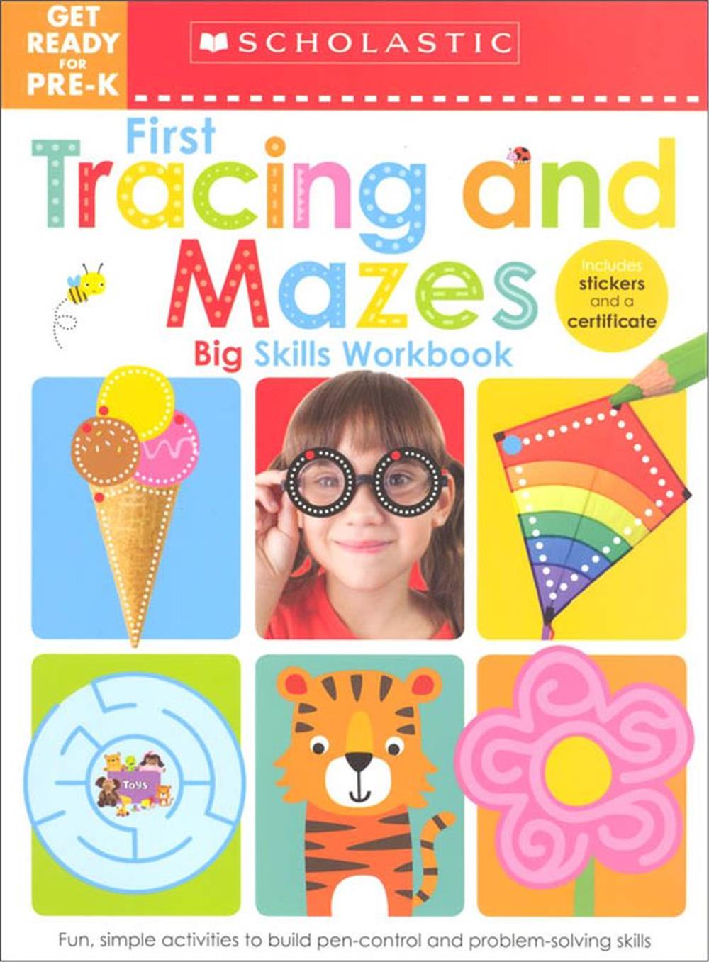 PreK Workbook Tracing and Mazes Big Skills Workbook 9781338531817