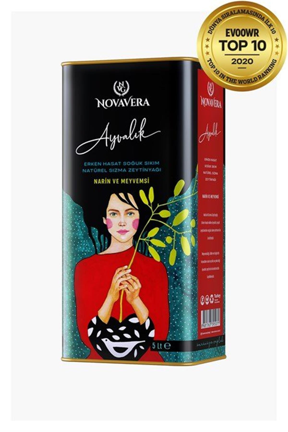 Ayvalık Erken Hasat Naturel Sızma Zeytinyağı  5 LT - Novavera