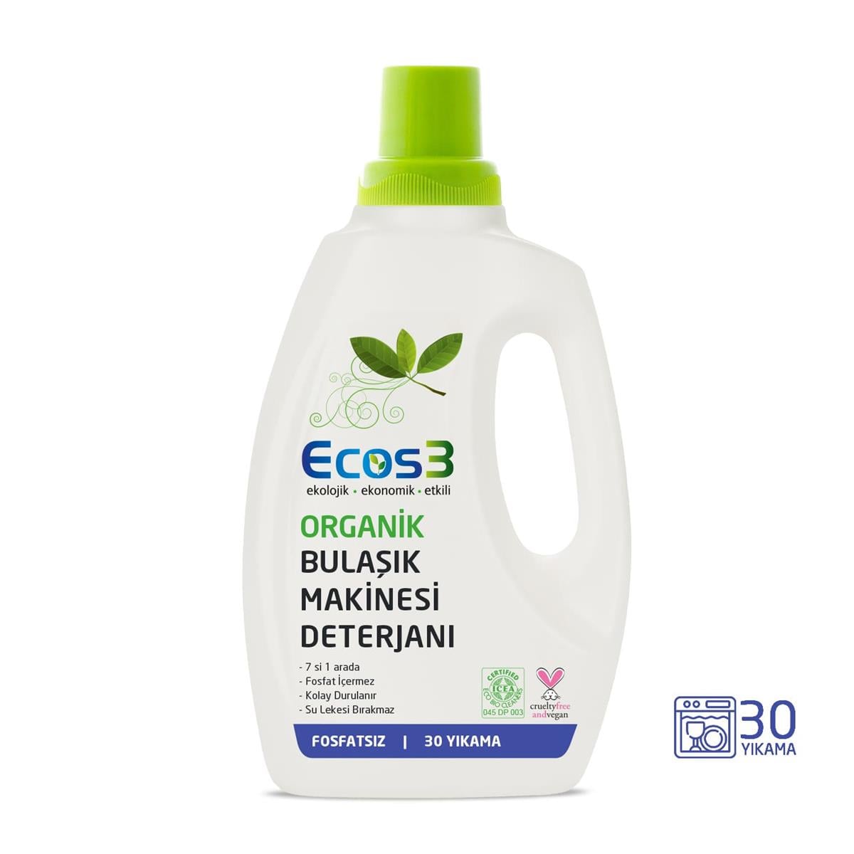 ECOS3 ORGANİK BULAŞIK MAKİNESİ JELİ (750 ML - 30 Yıkama)