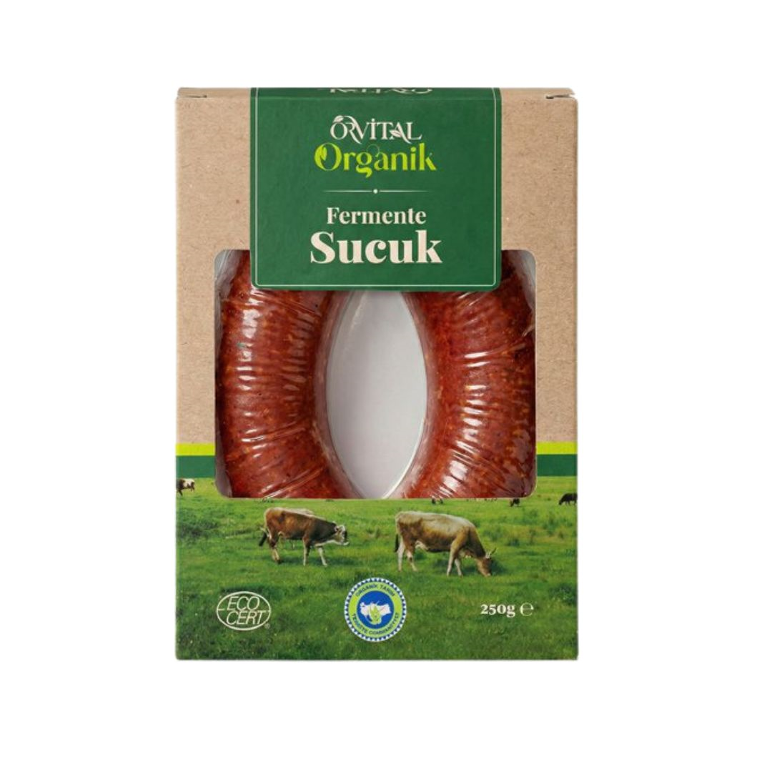 Organik Fermente Dana Sucuk 250 gr - Orvital