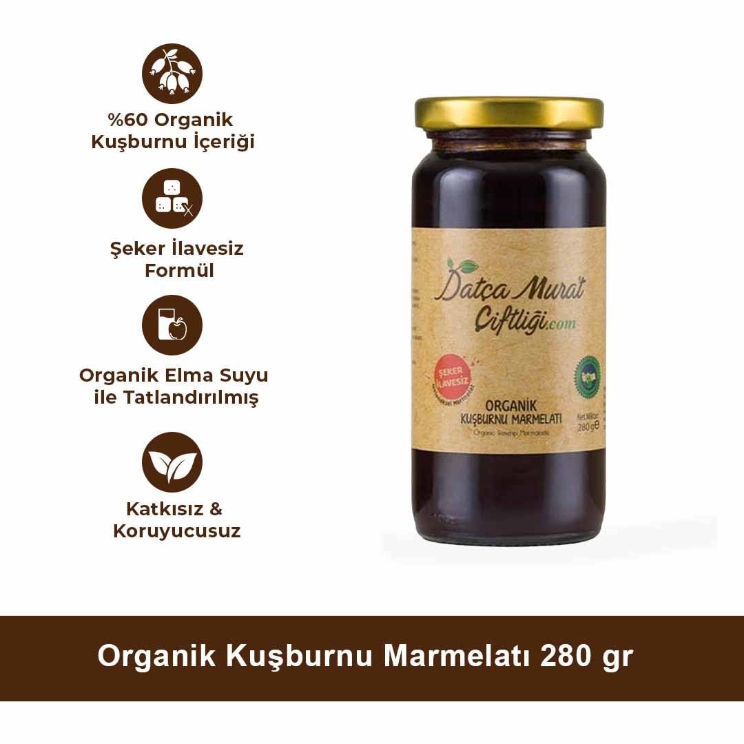 Organik Kuşburnu Marmelatı 280 gr