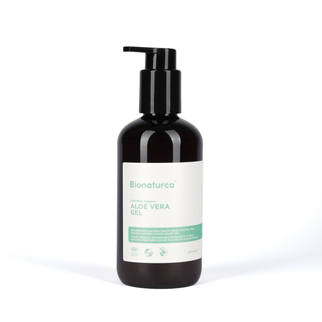 Organik Sertifikalı Onarıcı Etkili Nemlendirici Aloe Vera Jel 250 ml - Bionaturca