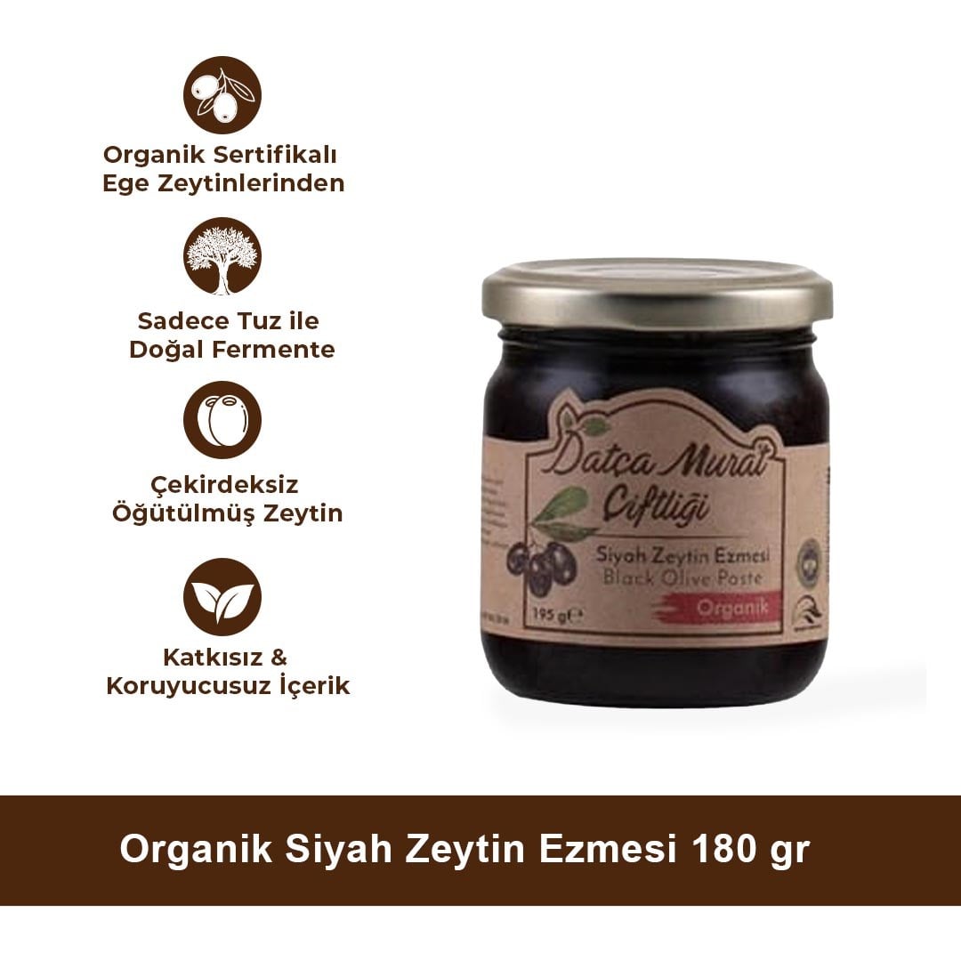 Organik Siyah Zeytin Ezmesi 180 gr