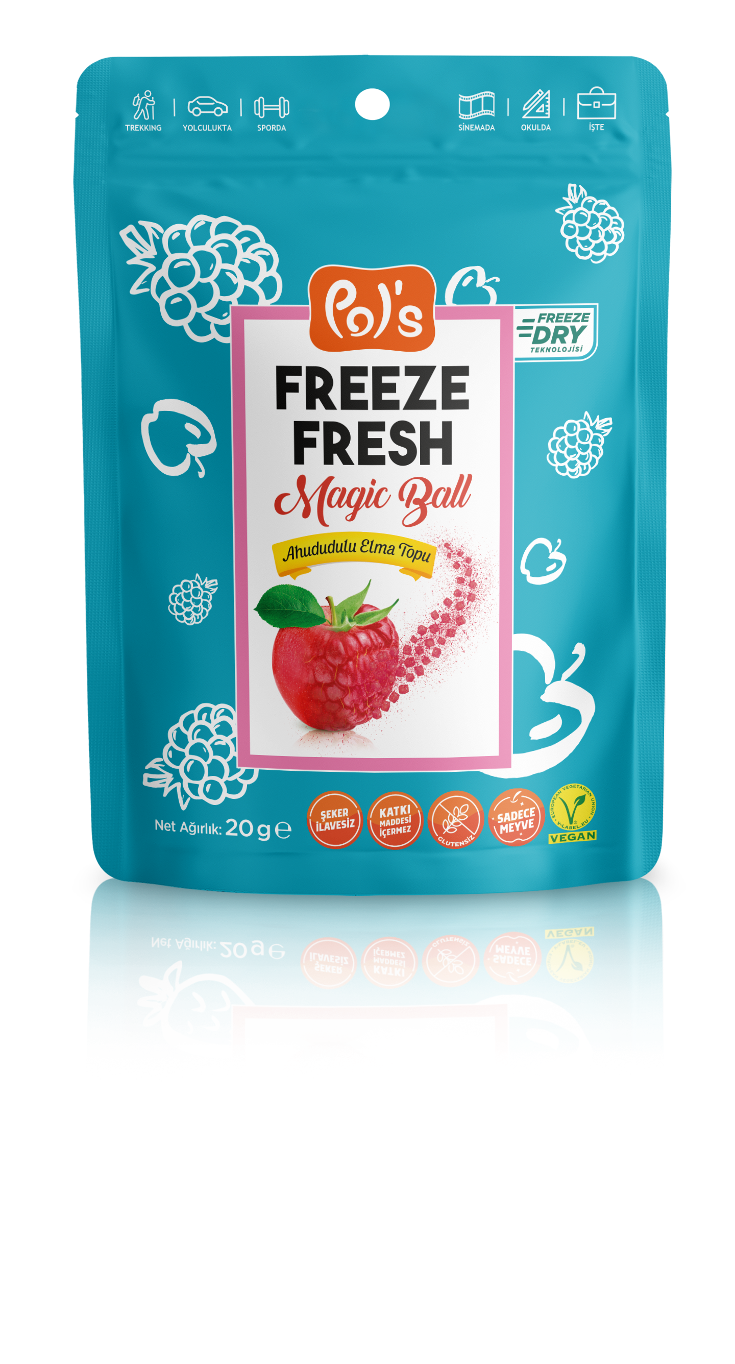 Pol's-Freeze Fresh Ahududulu Elma Topu 16 gr