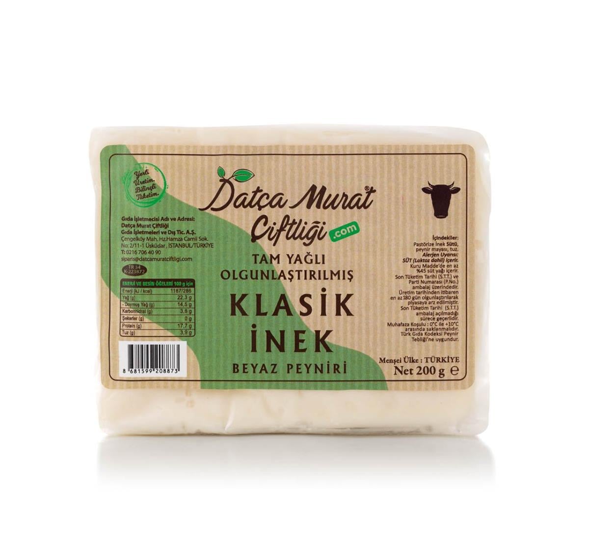 Tam Yağlı Klasik İnek Beyaz Peynir 200 gr