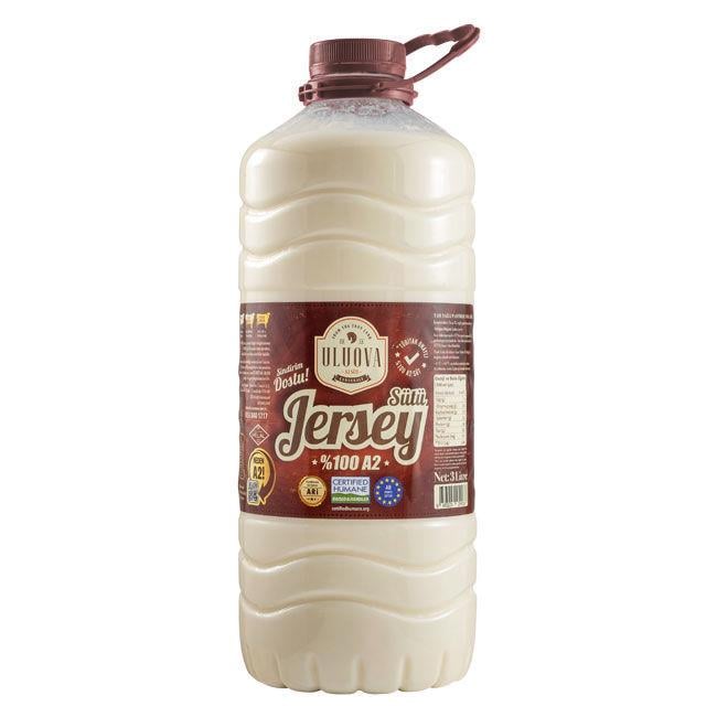 Tam Yağlı Pastörize Jersey İnek Sütü 3 lt - Uluova