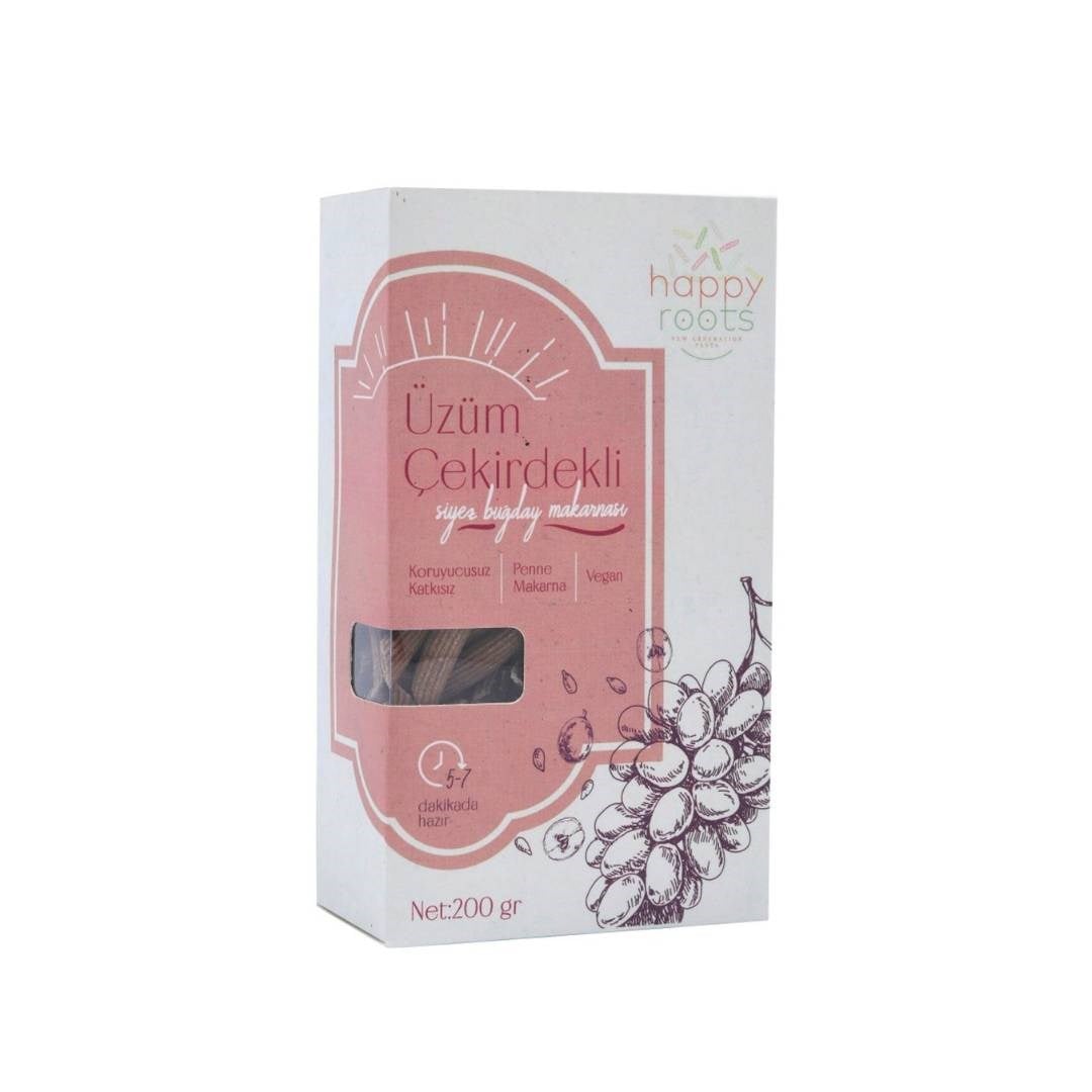 Üzüm Çekirdekli Siyez Makarnası 200 gr - Happy Roots