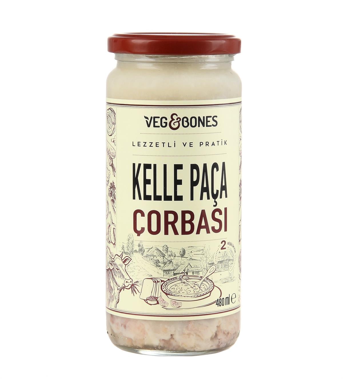 Veg&Bones Kelle Paça Çorbası 480 ml