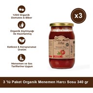 3 'lü Paket Organik Menemen Harcı Sosu 340 gr