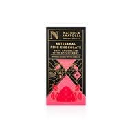 %60 Kakao Artizanal Çilekli Bitter Tablet Çikolata 100gr - Naturca