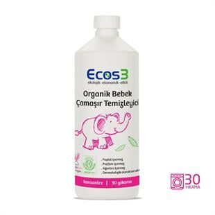 ECOS3 ORGANİK BEBEK ÇAMAŞIR TEMİZLEYİCİ (1000 ML - 30 Yıkama)