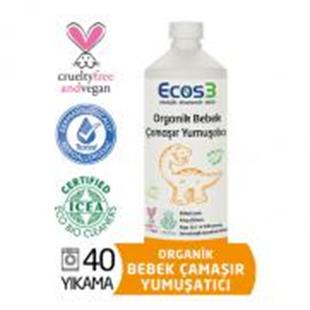 ECOS3 ORGANİK BEBEK ÇAMAŞIR YUMUŞATICI (1000 ML - 40 Yıkama)