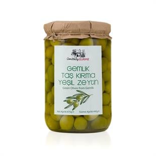 Gemlik Taş Kırma Yeşil Zeytin (440 g net) -Ümitköy Gurme