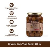 Organik Çizik Yeşil Zeytin 420 gr