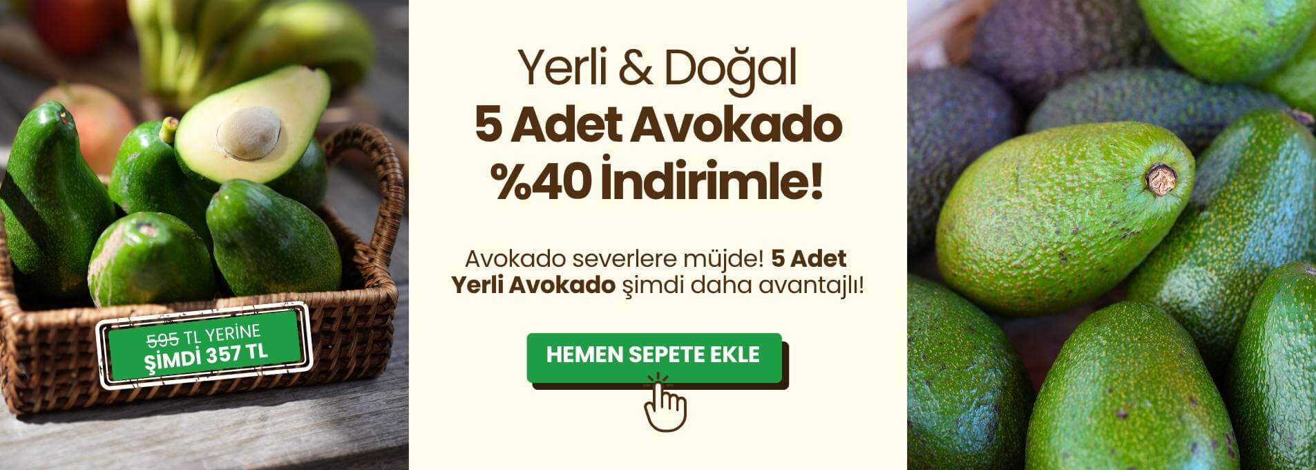 Avokado % 40 İndirim