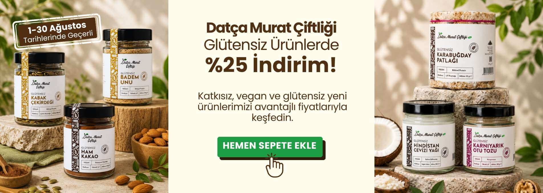 Glütensiz ürünlerde %25 indirim