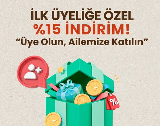 ilk üyeliğe %15 indirim