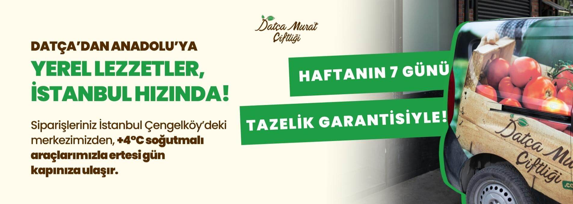 istanbul içi haftanın 7 gunu taze teslimat