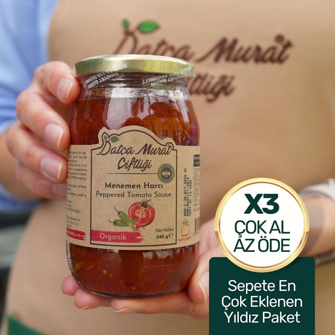 3 'lü Paket Organik Menemen Harcı Sosu 340 gr