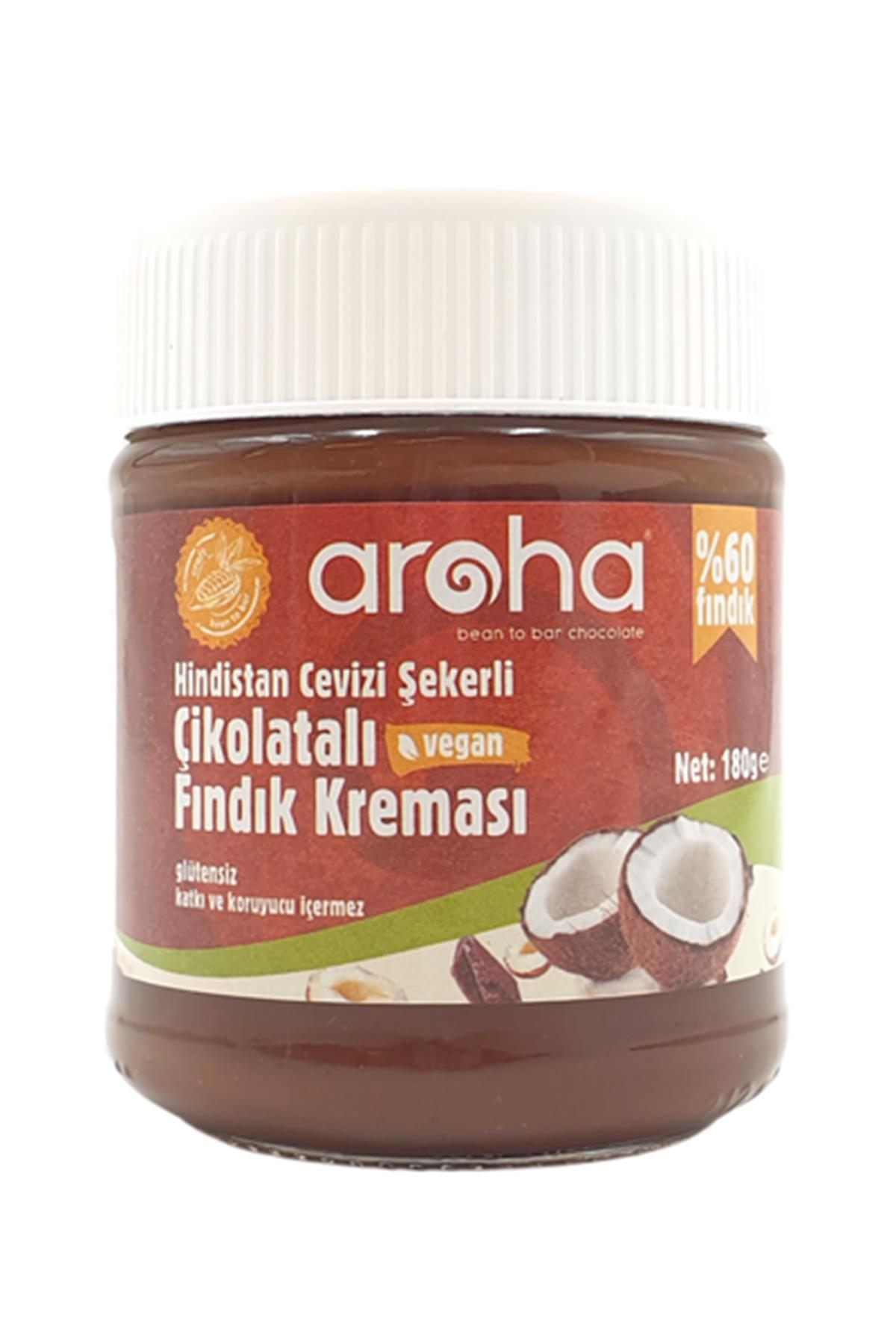 Aroha Çikolatalı Fındık Kreması Hindistan Cevizli Şekerli180 Gr