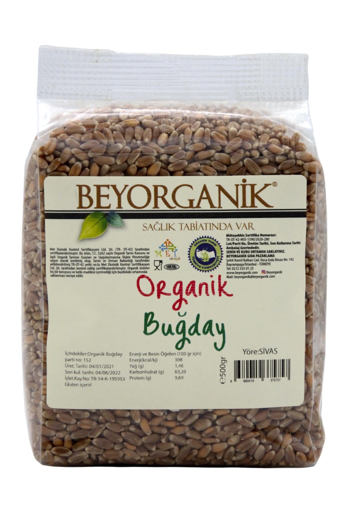 Beyorganik Organik Buğday 500 Gr