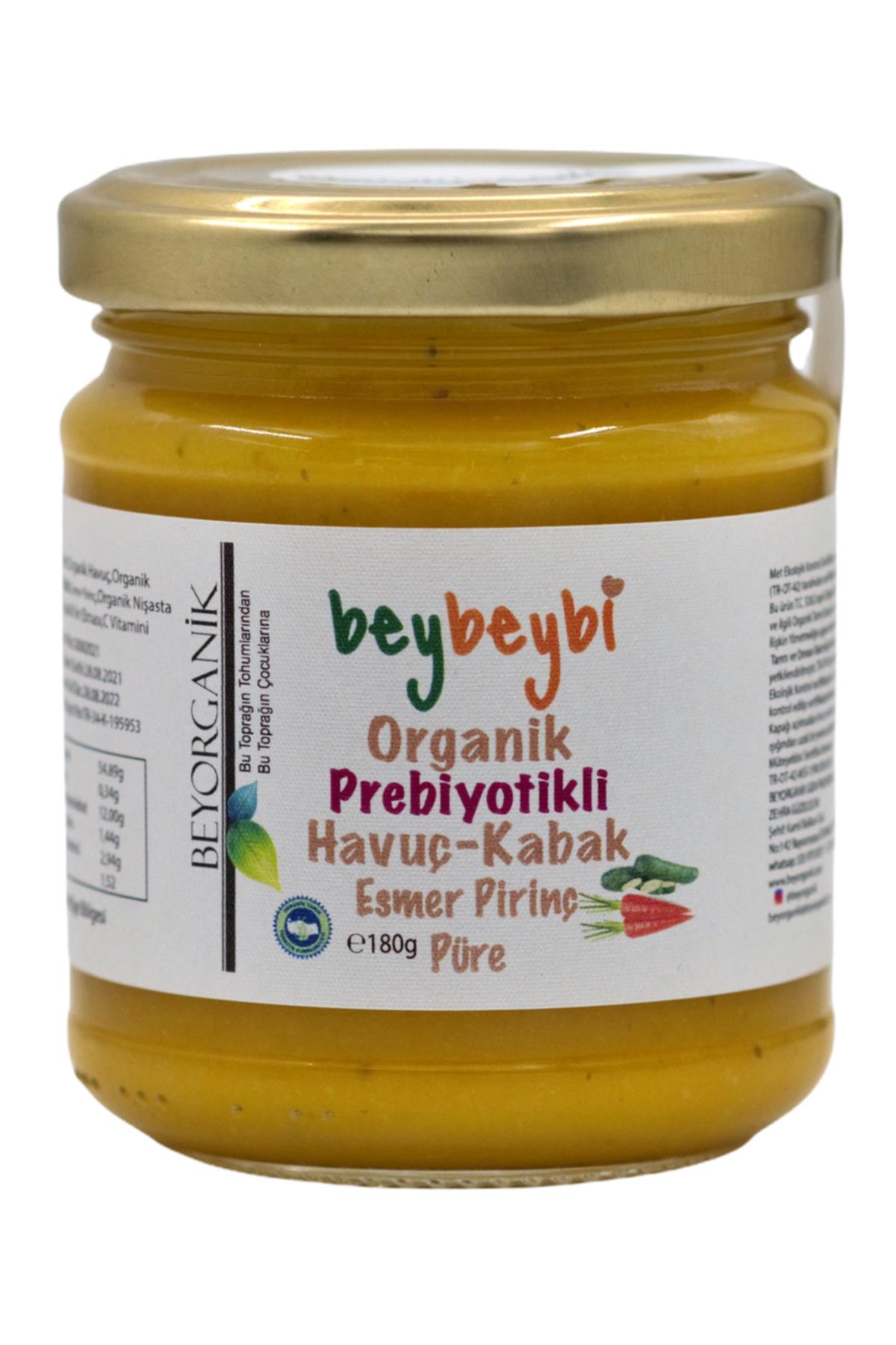 Beyorganik Organik Havuç&Kabak&Esmer Pirinç Püresi 180 Gr
