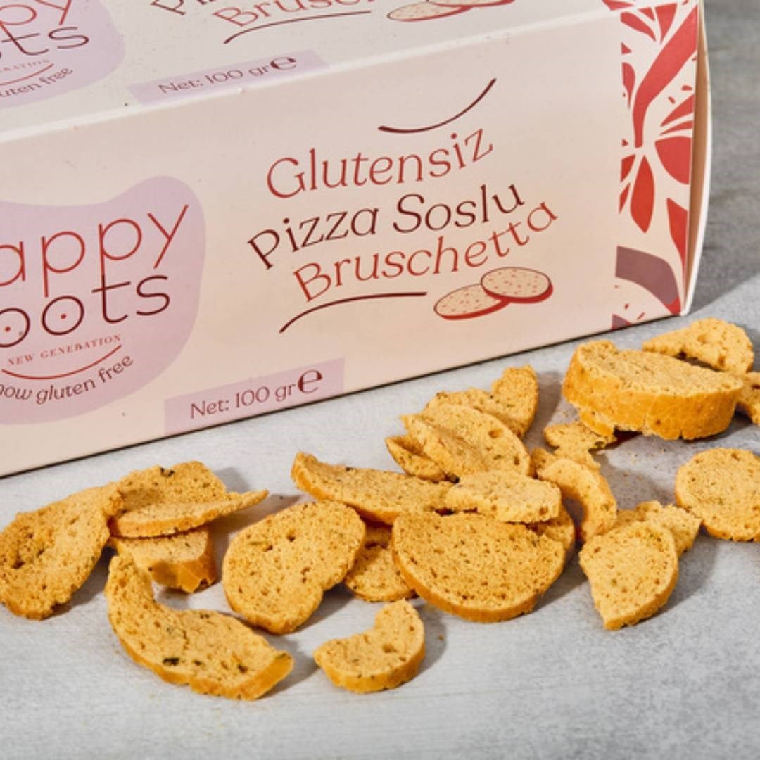 Bruchetta Glutensiz Pizza Soslu Bruchetta 100 gr - Happy Roots