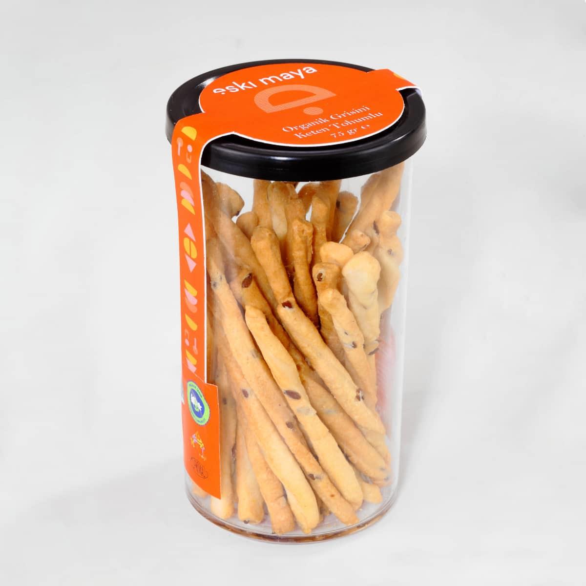 Eski Maya - Organik Keten Tohumlu Grisini 100 gr