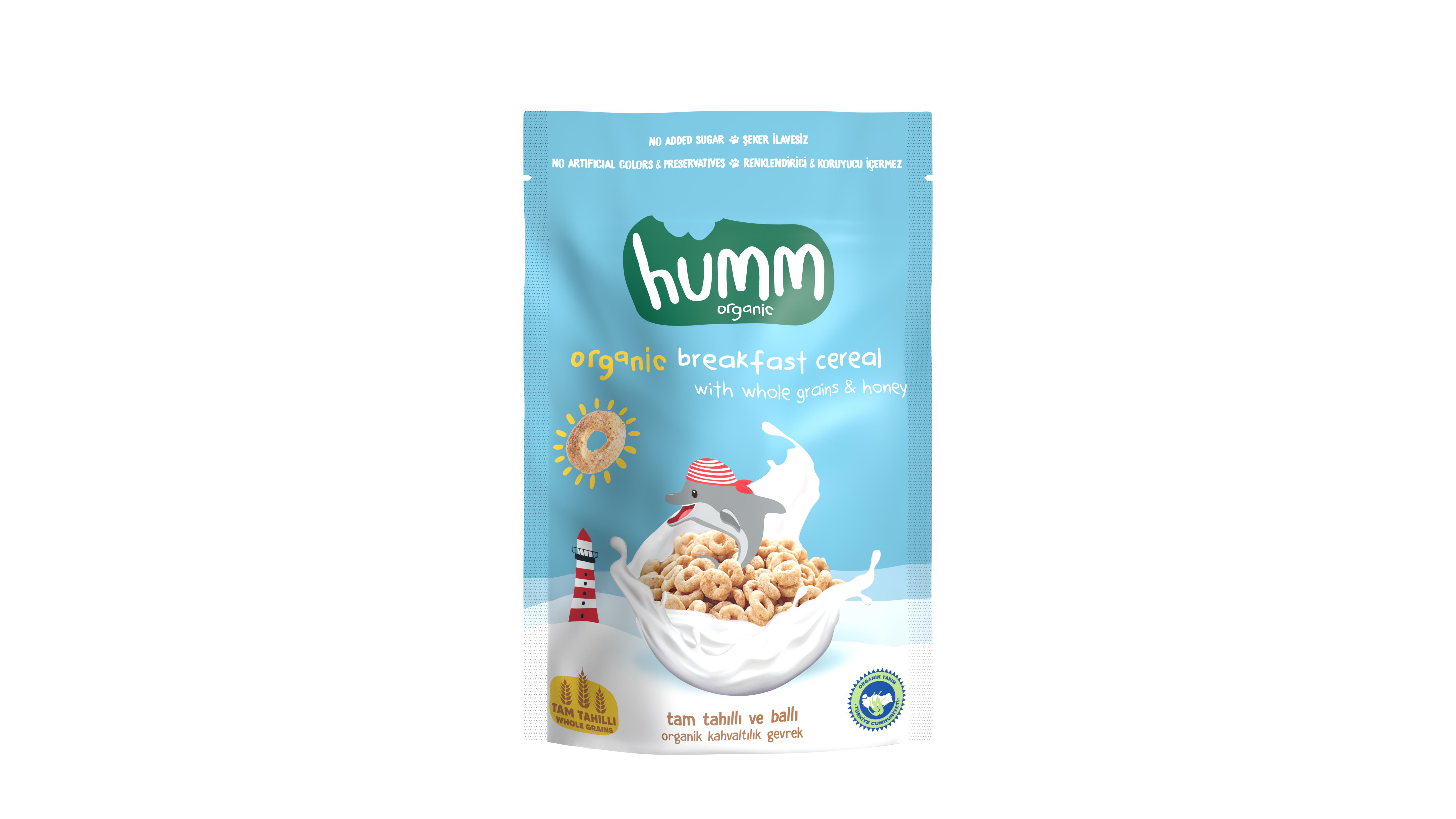 Humm Organik Tam Tahıllı ve Ballı Kahvaltılık Gevrek 80 gr