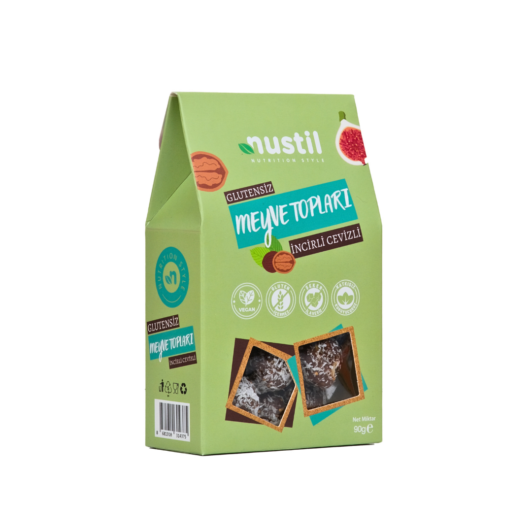 İncirli Cevizli Meyve Topları 90 gr - Nustil