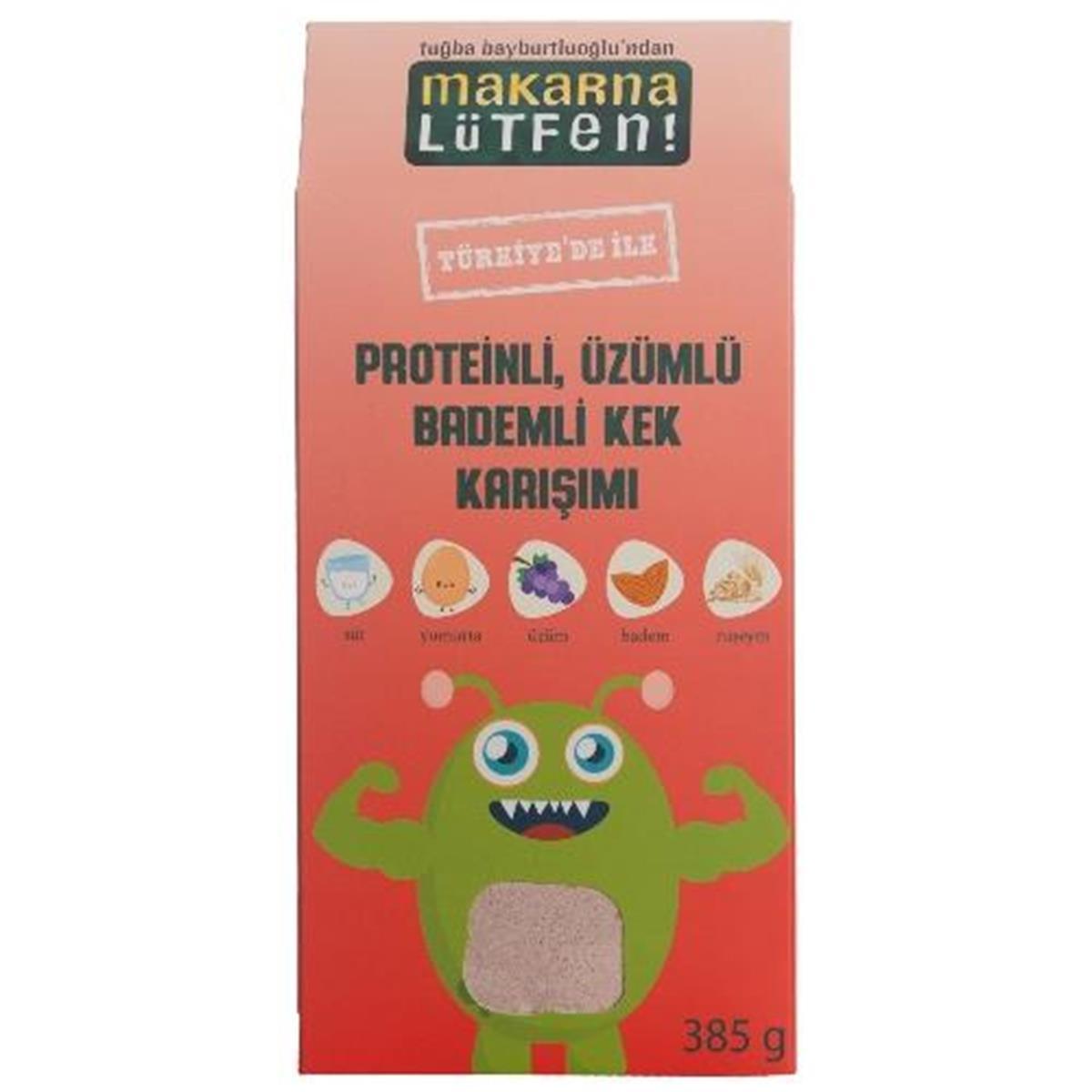 Makarna Lütfen Proteinli Üzümlü Bademli Kek Karışımı 385 Gr
