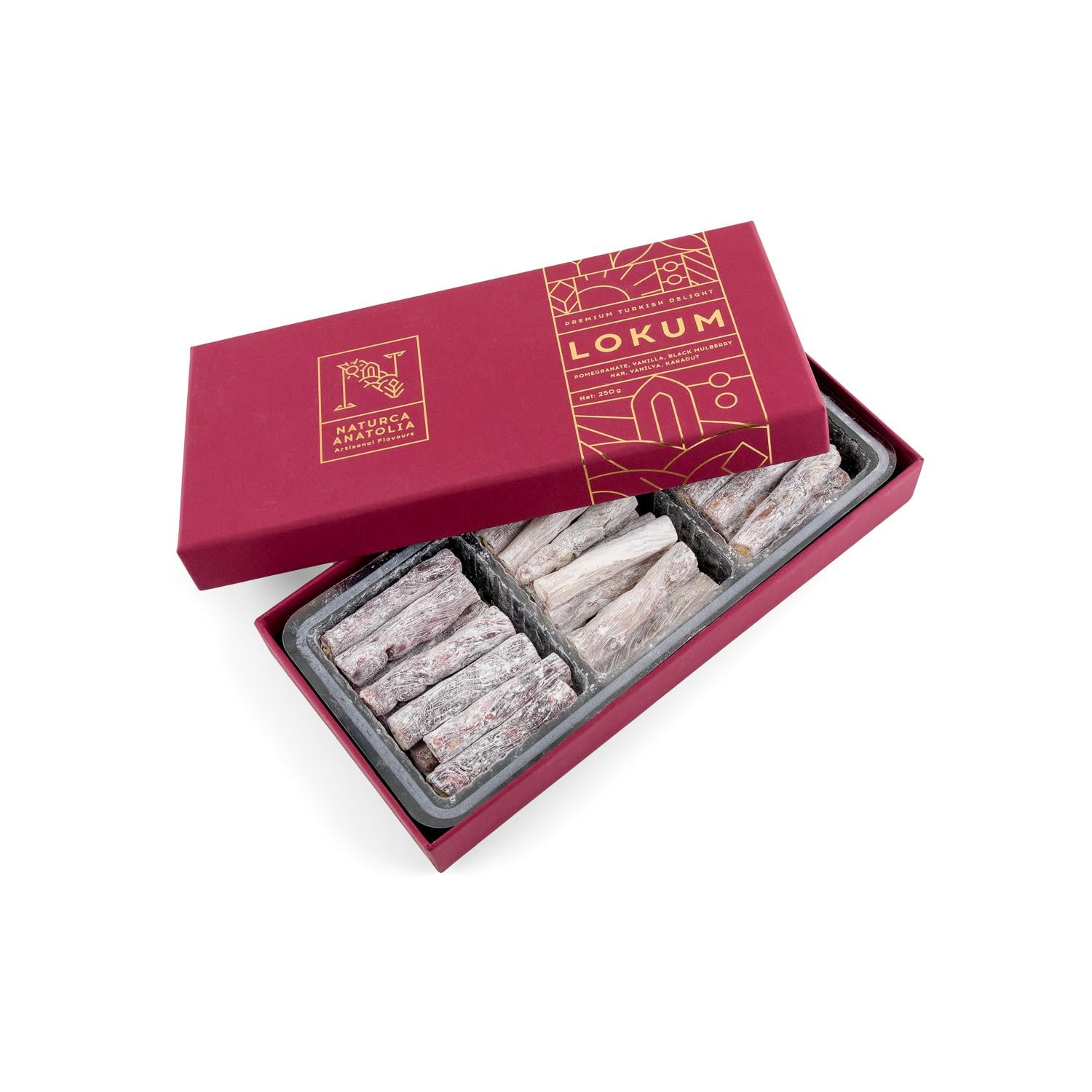 Nar,Vanilya,Karadut Lokum 250 gr - Naturca