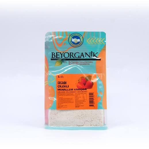 Organik Çilekli Muhallebi Karışımı 200gr - Beyorganik