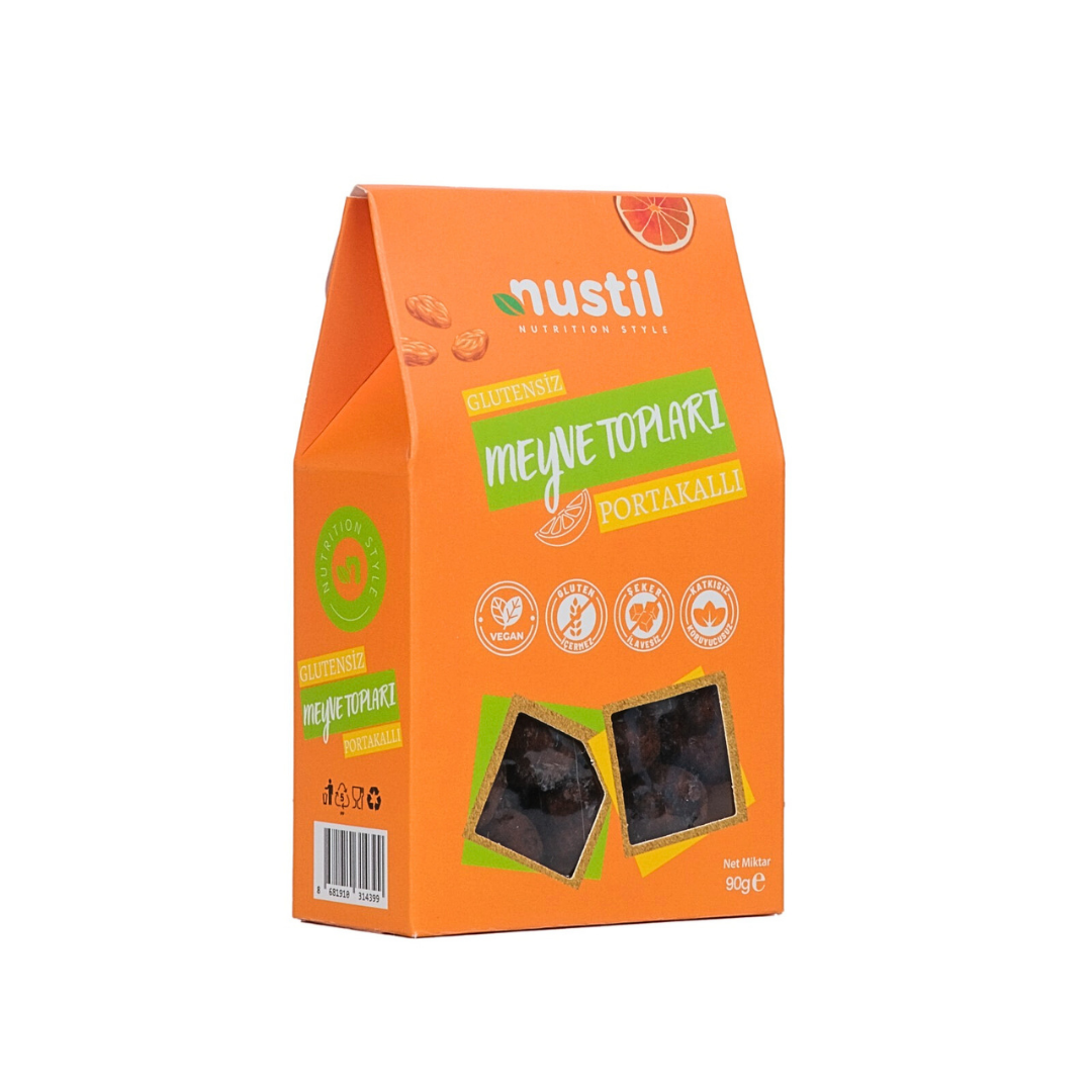 Portakallı Meyve Topları 90 gr - Nustil