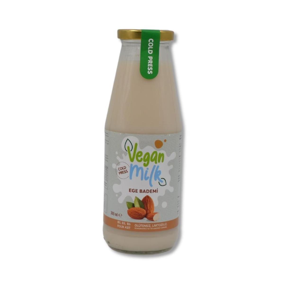 VeganMilk-Cam Şişede Ege Bademi Sütü 700 ml
