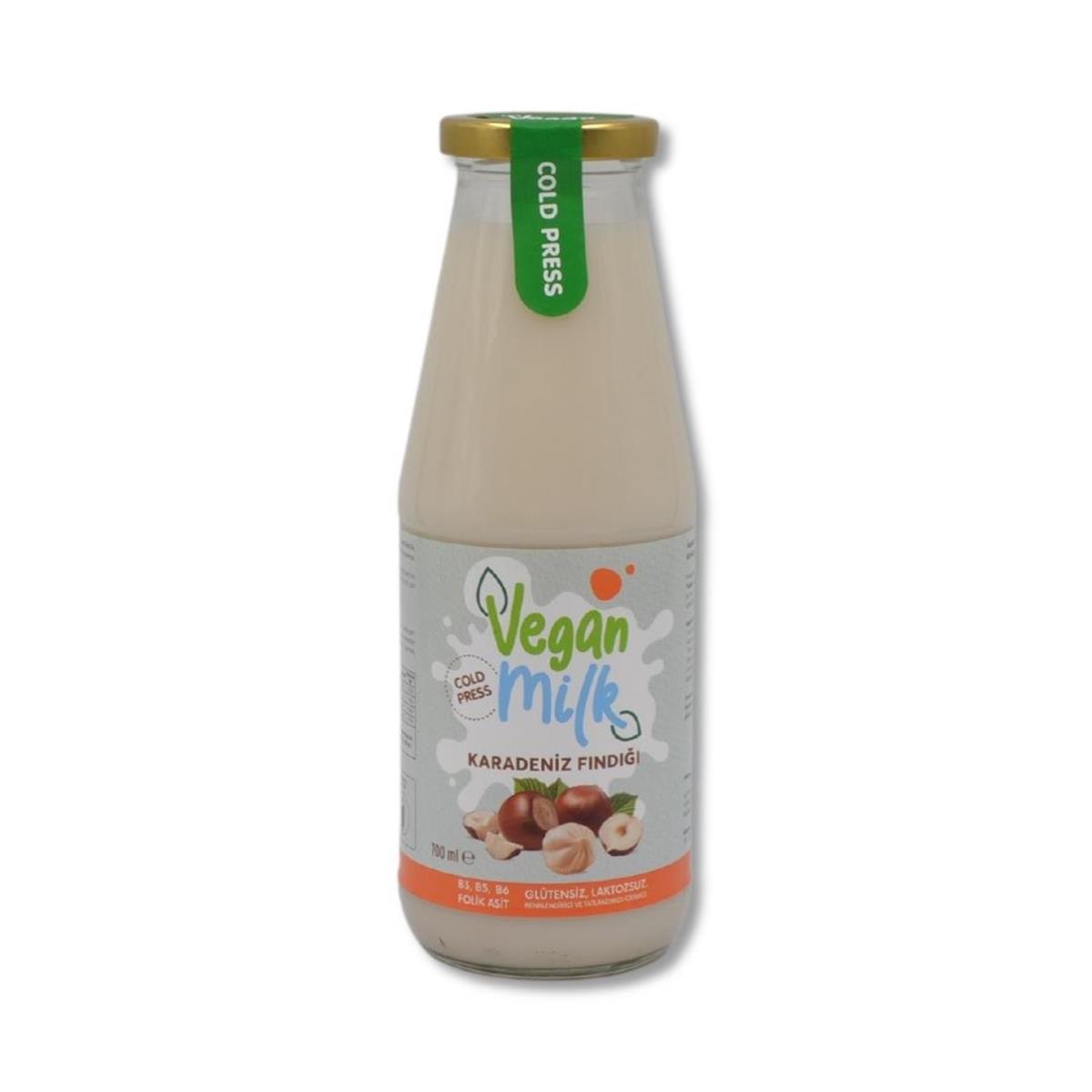 VeganMilk-Cam Şişede Karadeniz Fındığı Sütü 700 ml