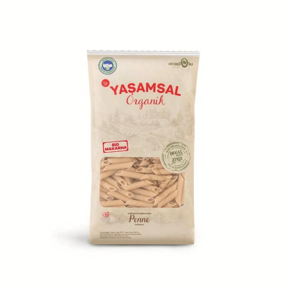 Yaşamsal Organik - Kepeksiz Uzun Penne 500 gr