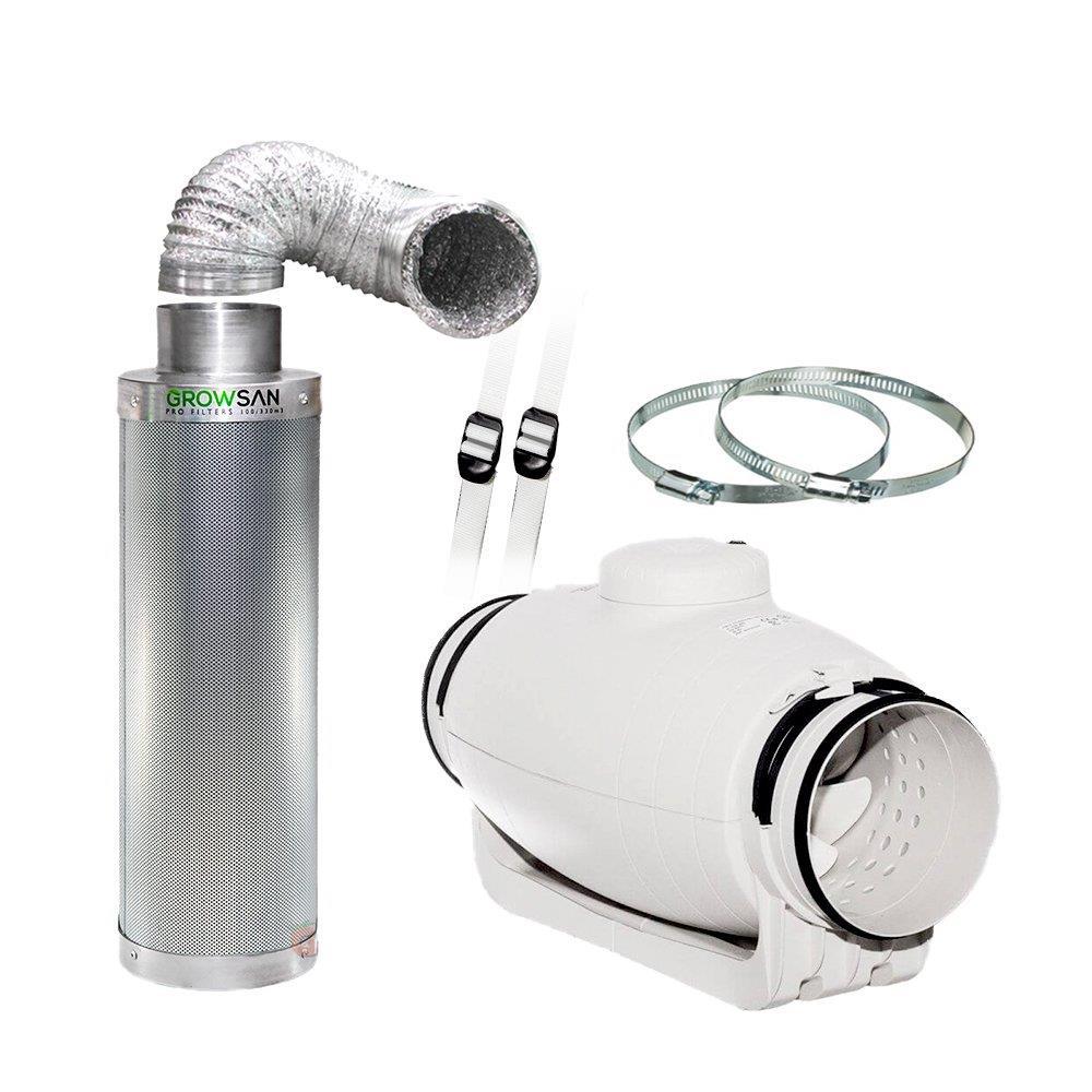330m3 Growsan Karbon Filtre Sessiz Fan Set