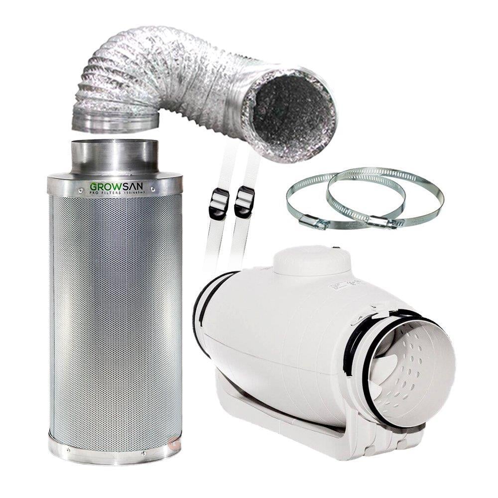 665m3 Growsan Karbon Filtre Sessiz Fan Set